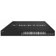 Коммутатор уровня 3 Vector VA2200-24P-4X, 24 порта 10/100/1000Base-T RJ45 с POE+, 4 порта 1/10G SFP+ Коммутатор уровня 3 Vector VA2200-24P-4X, 24 порта 10/100/1000Base-T RJ45 с POE+, 4 порта 1/10G SFP+