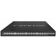 Коммутатор уровня 3 Vector VA2400-48T-6X, 48 портов 10/100/1000BaseT RJ45, 6 портов 1/10GE SFP+,2 БП Коммутатор уровня 3 Vector VA2400-48T-6X, 48 портов 10/100/1000BaseT RJ45, 6 портов 1/10GE SFP+,2 БП