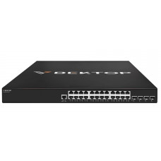 Коммутатор уровня 3 Vector VA2200-24T-4X, 24 порта 10/100/1000BaseT RJ45, 4 порта 1/10GE SFP+ Коммутатор уровня 3 Vector VA2200-24T-4X, 24 порта 10/100/1000BaseT RJ45, 4 порта 1/10GE SFP+